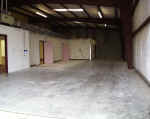 Looking into the first set of bays, may become warehouse after second half of building is completed