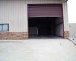 Entrance to initial set of bays (and future warehouse area after second half of building is completed)