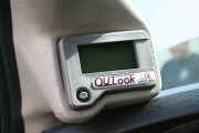 Bully Dog Outlook Monitor mounted in pillar pod being used with Triple Dog downloader