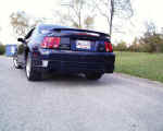 Rear view after new body kit was installed