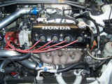 View of engine with GReddy turbo kit installed