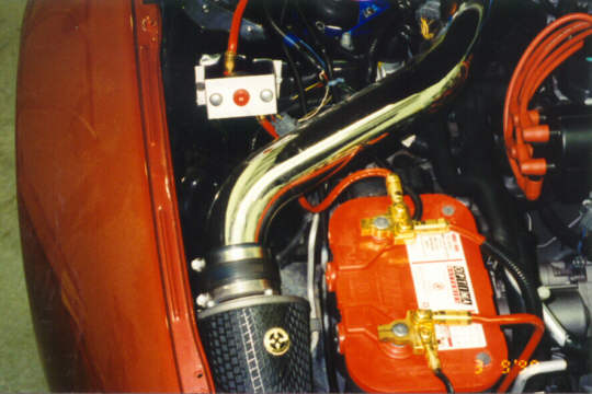 Closeup of GReddy Airinx S-type filtration system