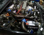 GReddy turbo right side of engine in 93 Honda Prelude VTEC