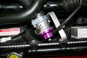 GReddy Type S BOV installed with custom brackets and hose