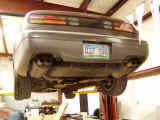 OEM exhaust system before removal