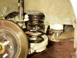 Rear Eibach Pro Kit lowering spring installed