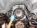 Removing Tilton carbon clutchpack for adjustment