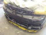 Painting molded bumper