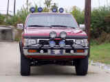 Front view of truck with all lighting mounted