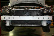 Front bumper removed to install new APS DR525 front mount intercooler