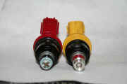OEM STi injectors (yellow) versus Nismo 740cc injectors (red)