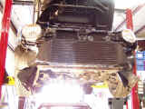 APS front mount intercooler installed with new APS front bumper brace
