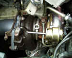VF39 turbocharger installed with modified supply lines