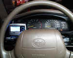Sirius satelite radio custom installed on left side of steering wheel