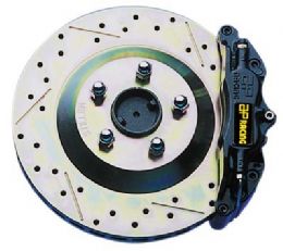 AP solid rotor with black caliper