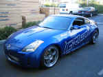 Front left quarter view of GReddy Project 350Z