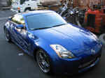 Front right quarter view of GReddy Project 350Z